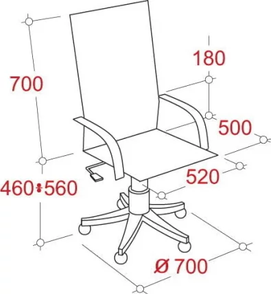 Кресло руководителя ЕЧаир CС-608Е 180436 Черное / EChair CS-608Е_3