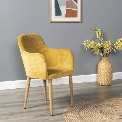 Кресло Ледгер К желтый/нат.дуб / Ledger_5