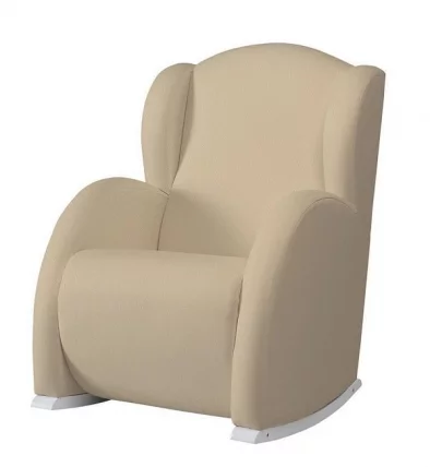 Кресло-качалка Микуна Винг/Флор вхите/беиге искусственная кожа / Micuna Wing/Flor white/beige_0