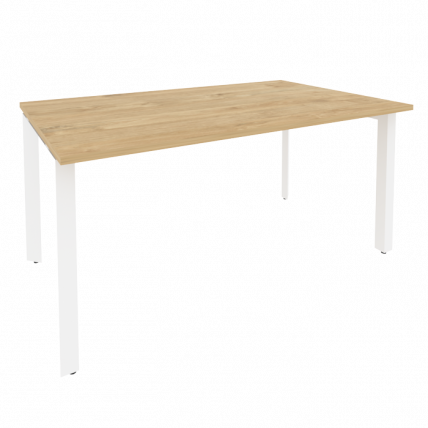 Стол переговорный (1 столешница) ОНИКС О.МП-ПРГ-1.4 Тиквуд Светлый/Белый / ONIX O.MP-PRG-1.4_0