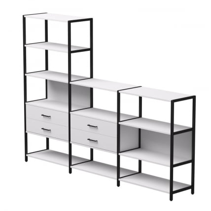 Набор стеллажных систем Еверпроф ЕВО №11 Белый Черный / Everprof EVO_0