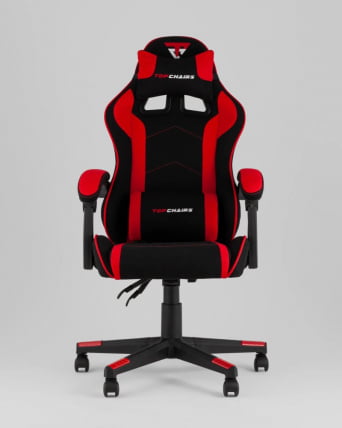 Кресло спортивное ТопЧаирс Шадов ткань черно-красный / TopChairs Shadow_2