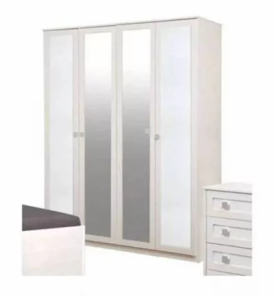 Шкаф для одежды Мона 05 Вудлайн кремовый Аруша венге Cрокодил белый / Crocodil_3