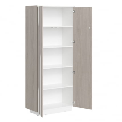 Шкаф высокий Лине СФ-574204 Дуб серый Белый / Line_1