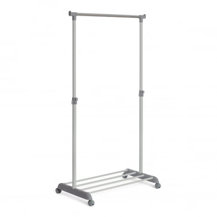 Вешалка ОДЕНТ металл, пластик, 86*44*166 см, темно-серый/светло-серый/хром / ODENT_0