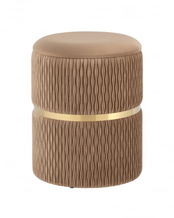 Пуф Джесси с ящиком велюр Бежевый_0