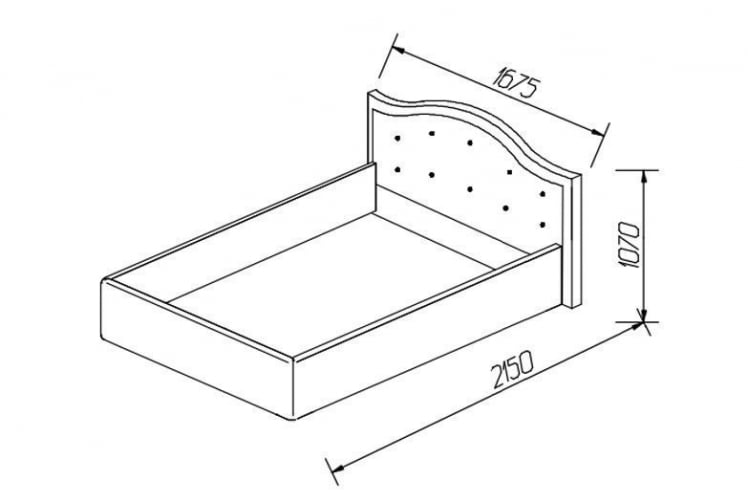 Кровать Стелла, 1400*2000 мм, велюр Роcк 12, серо-фиолетовый / Rock_1