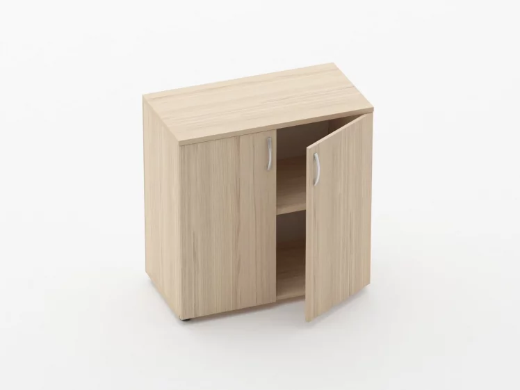 Шкаф низкий закрытый Глассй 6.08.131 Бук светлый / Glassy_1