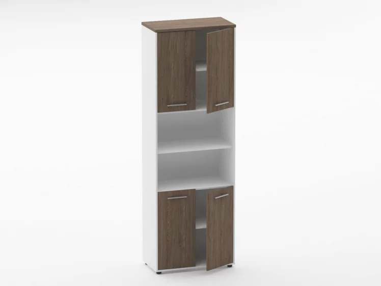 Шкаф 5 широкий закрытый с 2 -мя открытыми полками Дека 10.23.121 Дуб Верцаска/Белый / Deka_1