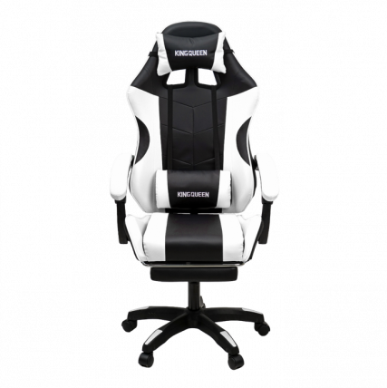 Кресло 1209-1 КИНГКУЕЕН, цвет черный/белый, 1209-1-блаcк-вхите-масс / KINGQUEEN, 1209-1-black-white-mass_1