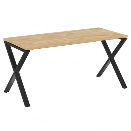 Стол рабочий ЛОФТ ВР.Л-СРКС-4.7 Металл черный Тиквуд светлый / LOFT VR.L-SRX-4.7_0