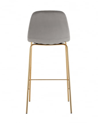 Стул барный Валенсия СН золотые ножки велюр Серый / SN_3