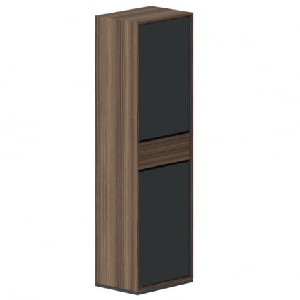 Шкаф высокий 1-секционный КУАРТЗ КЗ.0302.БВ.ГФ.Л левый / QUARTZ QZ.0302.BW.GF.L_0