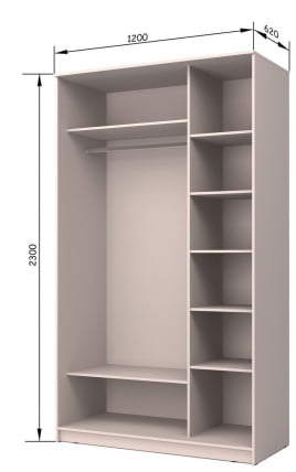 Шкаф-купе Хит-23-12-77 Лондон Ясень шимо светлый_1