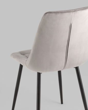 Стул Флекс Нев велюр светло-серый 2шт / New_5