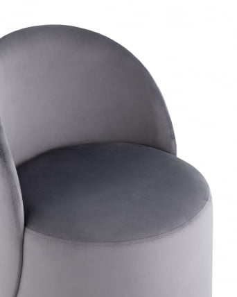 Пуф Лореен вращающийся велюр Серый / Loreen_4