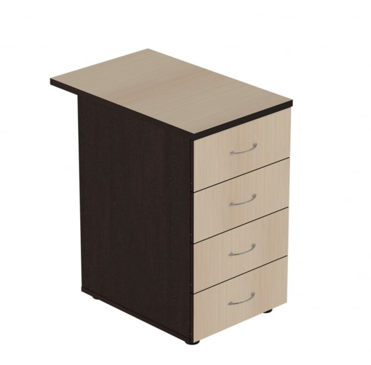 Тумба приставная с замком Р.Т-4.2 ЗЦ Венге Дуб Молочный_0