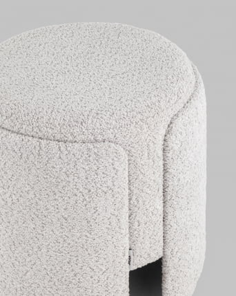 Пуф Такс букле (светло-серый) / Taks_5