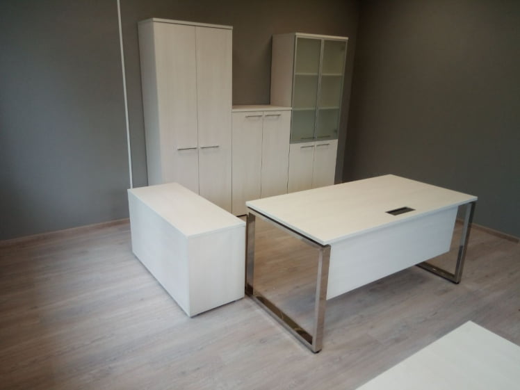 Стол рабочий, прямолинейный ГЛОСС ЛИНЕ НСР-О.004.1 Иворй / GLOSS LINE Ivory_5