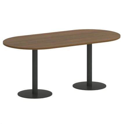 Стол овальный ХОМЕ ОФФИCЕ ВР.СП-5-180.1 Орех Гварнери/Антрацит металл / HOME OFFICE VR.SP-5-180.1_0