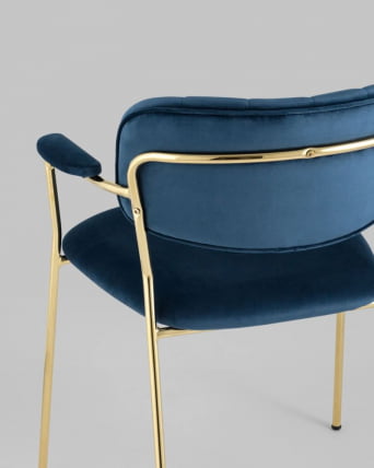 Стул кухонный Кэрол с подлокотниками Синий_4