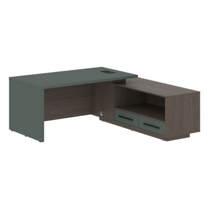 Стол руководителя правый ВЕЛИОН ВCТ 1919 Р Нефрит Дуб Сильвер / VELION VCT R_0