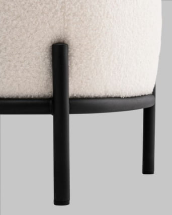 Пуф Стоун П букле Флуффй молочный / Fluffy_5