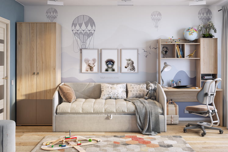 Пуф Рони 2 ПМ-001.2 галька (велюр) / PM-001.2_1