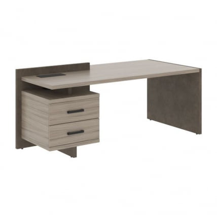 Стол руководителя левый ВООД&СТОНЕ СФ-531311 Дрифтвуд Бетон Чикаго темный / WOOD&STONE_0