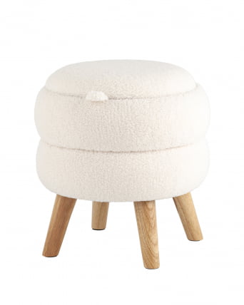 Пуф с ящиком Винни С Тедди белый / S_0