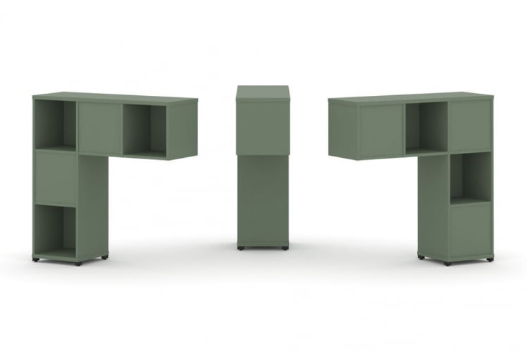 Надставка на стол низкая двухсторонняя + задняя стенка (5 шт.) CОНCЕПТ CН.ДНН-001 Кобо Черный металл / CONCEPT CN.DNN-001_0