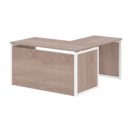 Стол письменный угловой левый КСТЕН-КП КСКПCТ 1415Х Л Дуб Сонома Белый / XTEN-QP XQPCT 1415H L_0