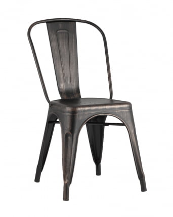 Стул ТОЛИКС с высокой спинкой Черный патина золото / TOLIX_0