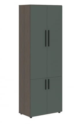 Шкаф с глухими средними и малыми дверьми ВЕЛИОН ВХCС 80.3 Нефрит Дуб Сильвер / VELION VHCS_0