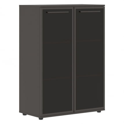 Шкаф со стеклянными дверьми в металлической раме ЕДИС ЕМCС 85.7 Мокко Мокко / EDIS EMCS_0