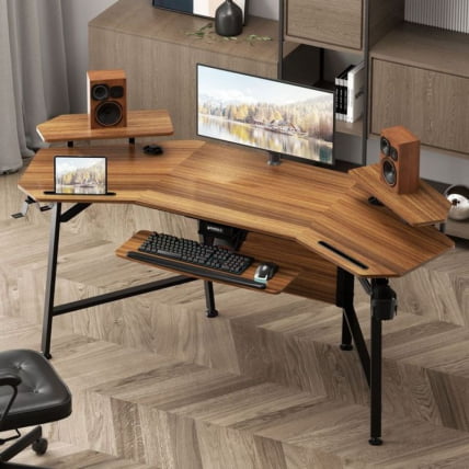 Стол для компьютера с подставкой под клавиатуру ЕУРЕКА ЕРК-АЕД-Е70ВН / EUREKA ERK-AED-E70WN_3