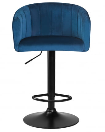 Стул барный ДОБРИН ДЭРCЙ БЛАCК (синий велюр (1922-20)) / DOBRIN DARCY BLACK_5