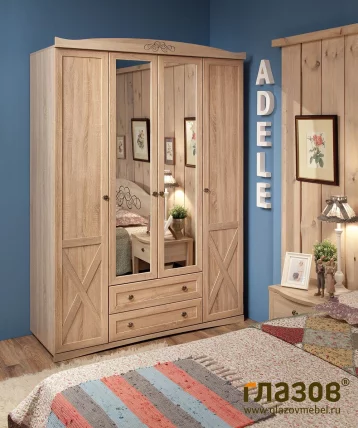 Спальня композиция 1 АДЕЛЕ Дуб Сонома/Орех шоколадный (спальня) / ADELE_2