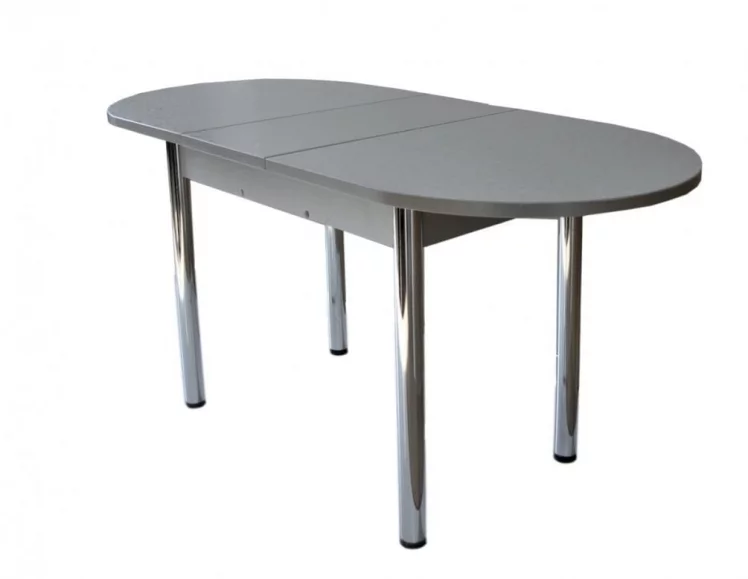 Стол обеденный Универсальный 32мм ХРОМ мет.напр. 3 кат.108 8514 круги ЛДСП венге_2