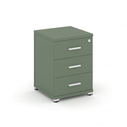 Тумба опорная/приставная с 3-мя ящиками CОНCЕПТ CН.ТУО-001 Б/В Кобо Белый / CONCEPT CN.TUO-001 B/W_0