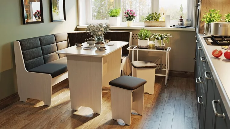 Кухонный уголок Техас Исп.2 Дуб Белфорт/Кашемир коричневый_2