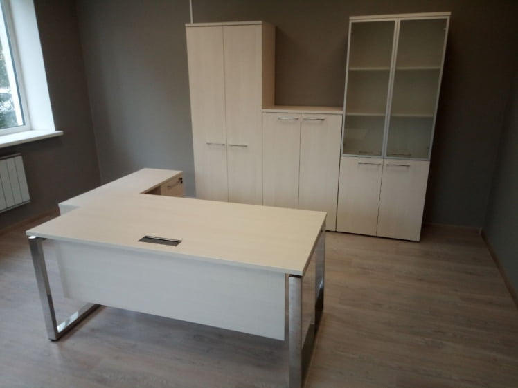 Стол рабочий, прямолинейный ГЛОСС ЛИНЕ НСР-О.004.1 Иворй / GLOSS LINE Ivory_4