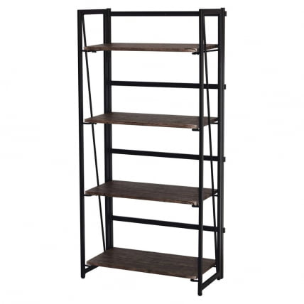 Стеллаж на металлокаркасе БРАБИКС ЛОФТ СХ-001 Мореный дуб / BRABIX LOFT SH-001_2