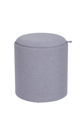 Пуф-столик с ящиком Хюгге С рогожка Серый / S_0