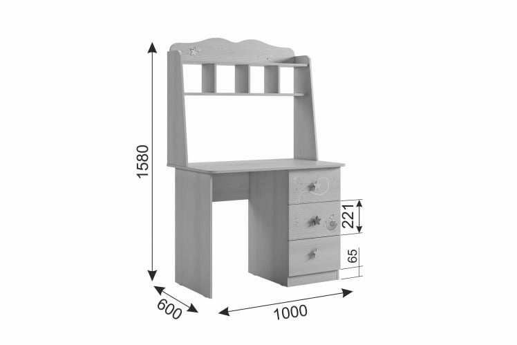 Детский гарнитур Чудо К2 Белый рамух/нежно-розовый (велюр)_3