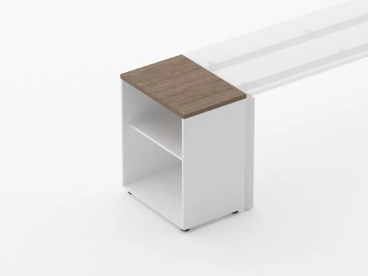 Тумба открытая Дека 9.01.06 Дуб Верцаска/Белый / Deka_1