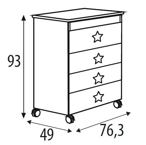 Комод Микуна Долсе Лусе пеленальный Б-1673 вхите/санд / Micuna Dolce Luce B-1673 white/sand_3