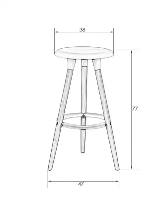 Табурет барный ДОБРИН РОЙCЕ Черный Б-03 / DOBRIN ROYCE B-03_4