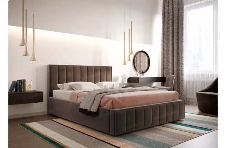 Кровать с ортопедическим основанием Вена 1400 Мора коричневый_1