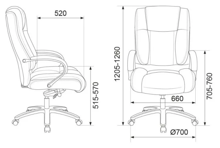 Кресло руководителя Бюрократ Т-9925СЛ кожа Светло-коричневый Леатхер Еичел / T-9925SL Leather Eichel_5